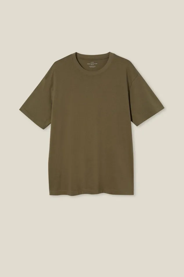 Men Tees and Tanks Cotton On Organic Loose Fit TShirt Military Men Tees and Tanks Cotton On Organic Loose Fit TShirt Military