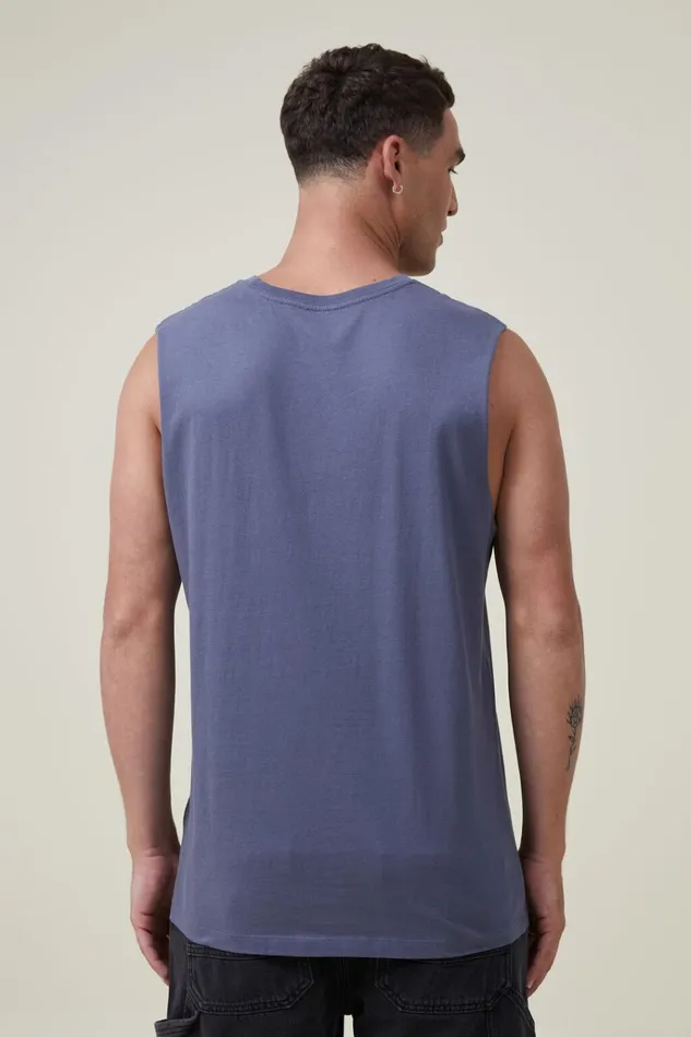 Men Tees and Tanks Cotton On Organic Muscle Dusty Denim Men Tees and Tanks Cotton On Organic Muscle Dusty Denim