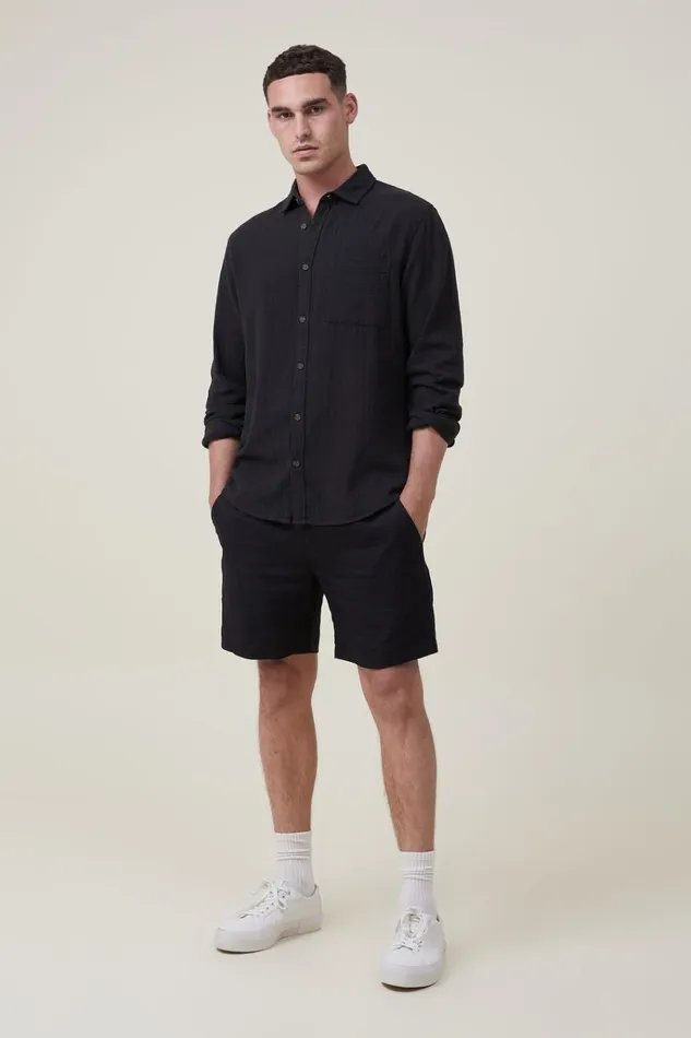 Men Tees and Tanks Cotton On Portland Long Sleeve Shirt Washed Black Cheesecloth Men Tees and Tanks Cotton On Portland Long Sleeve Shirt Washed Black Cheesecloth