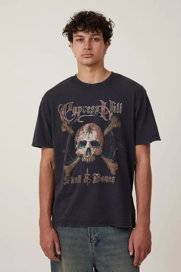 Men Tees and Tanks Cotton On Premium Loose Fit Music TShirt Lcn Pro Blackcypress Hill 8211 Skull Bones Men Tees and Tanks Cotton On Premium Loose Fit Music TShirt Lcn Pro Blackcypress Hill 8211 Skull Bones
