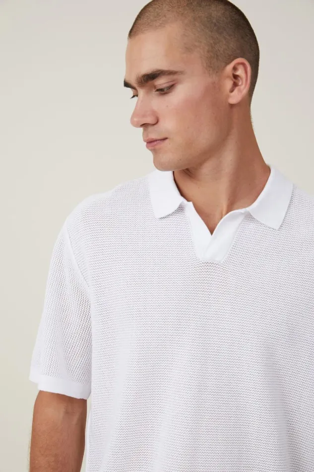 Men Tees and Tanks Cotton On Resort Short Sleeve Polo Snow White Men Tees and Tanks Cotton On Resort Short Sleeve Polo Snow White