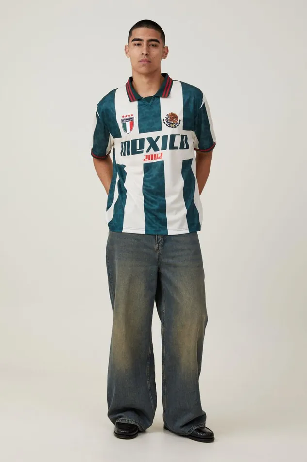 Men Tees and Tanks Cotton On Soccer Jersey Pineneedle Green Vintage White mexico 2002 Men Tees and Tanks Cotton On Soccer Jersey Pineneedle Green Vintage White mexico 2002