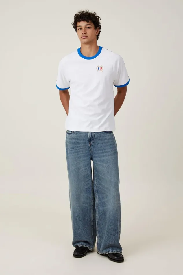 Men Tees and Tanks Cotton On Soccer TShirt Whiteskydiver Blue Men Tees and Tanks Cotton On Soccer TShirt Whiteskydiver Blue
