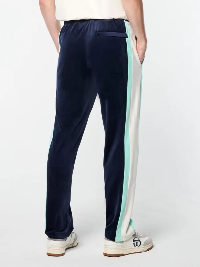 Men Tracksuits Sergio Tacchini Lazaro Velour Track Pant Maritime Blue