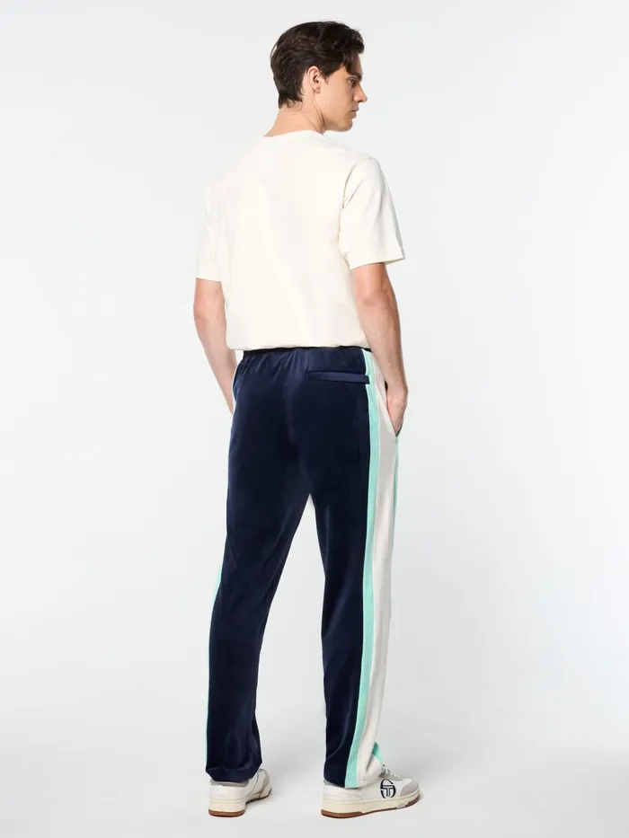 Men Tracksuits Sergio Tacchini Lazaro Velour Track Pant Maritime Blue