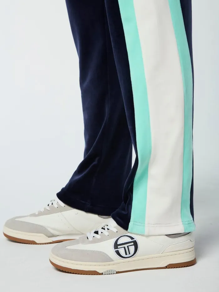 Men Tracksuits Sergio Tacchini Lazaro Velour Track Pant Maritime Blue