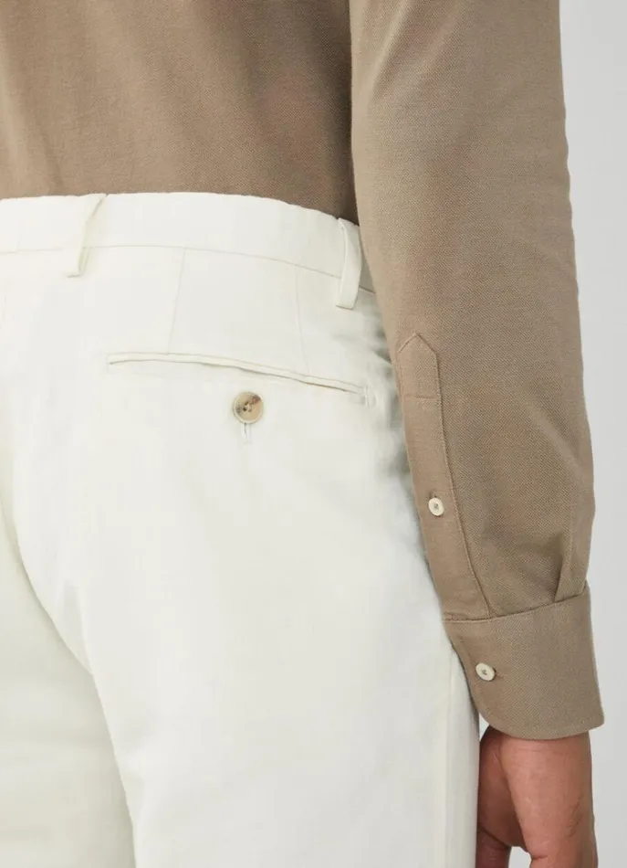 Men Trousers and Chinos Hackett London Slim Fit Herringbone Chinos Ecru White