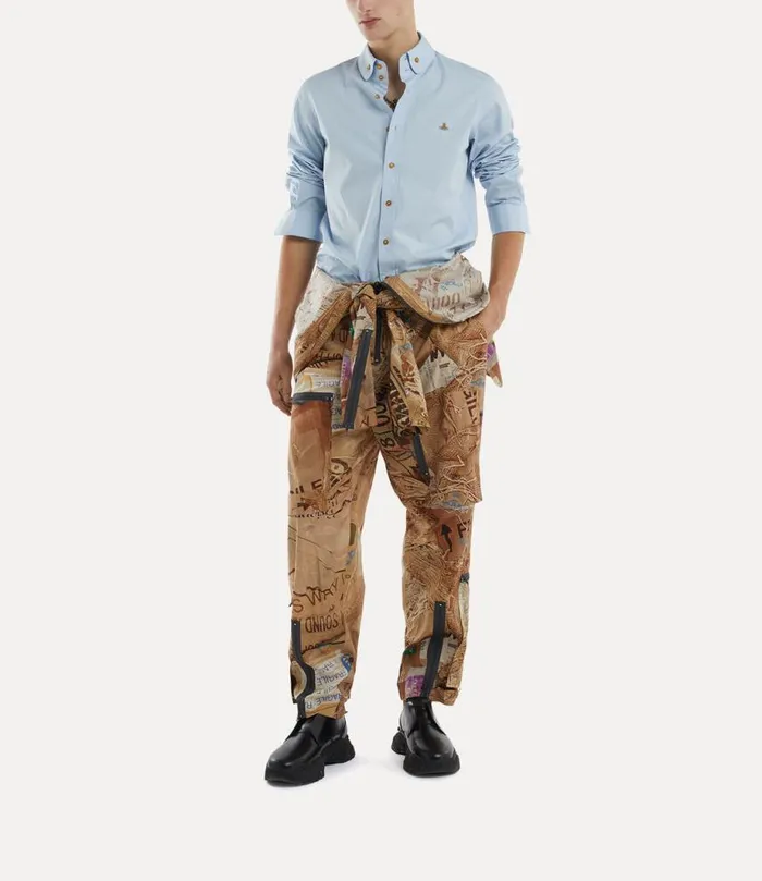 Men Two Button Krall Shirt Blue Vivienne Westwood Shirts Men Two Button Krall Shirt Blue Vivienne Westwood Shirts