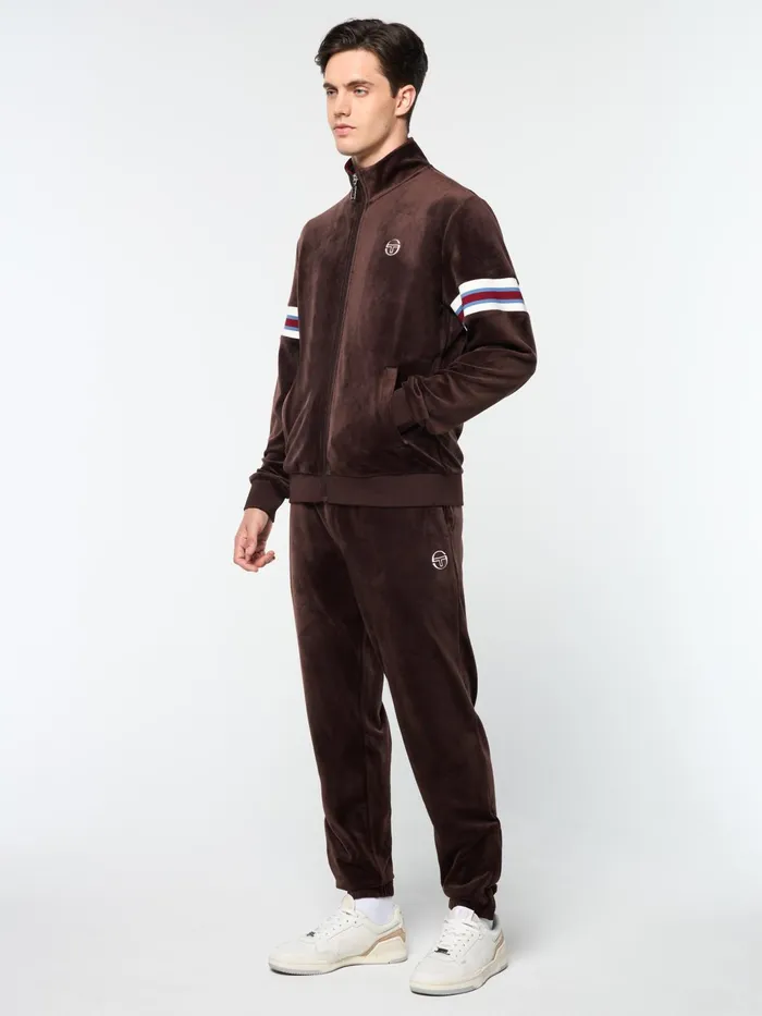 Men Velour Sergio Tacchini Ostuni Velour Track Jacket Java