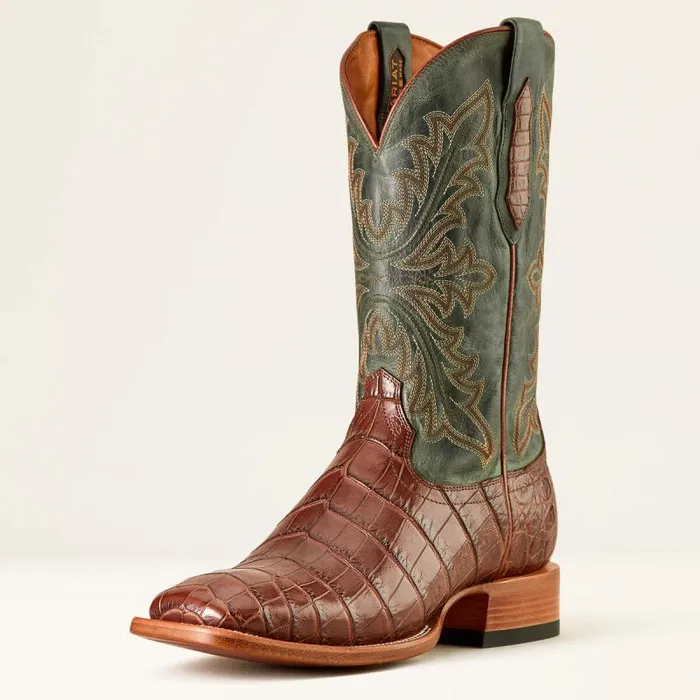 Men Western Boots Ariat Bench Made Bassett Western Boot Whiskey Nile Crocforest Green Men Western Boots Ariat Bench Made Bassett Western Boot Whiskey Nile Crocforest Green