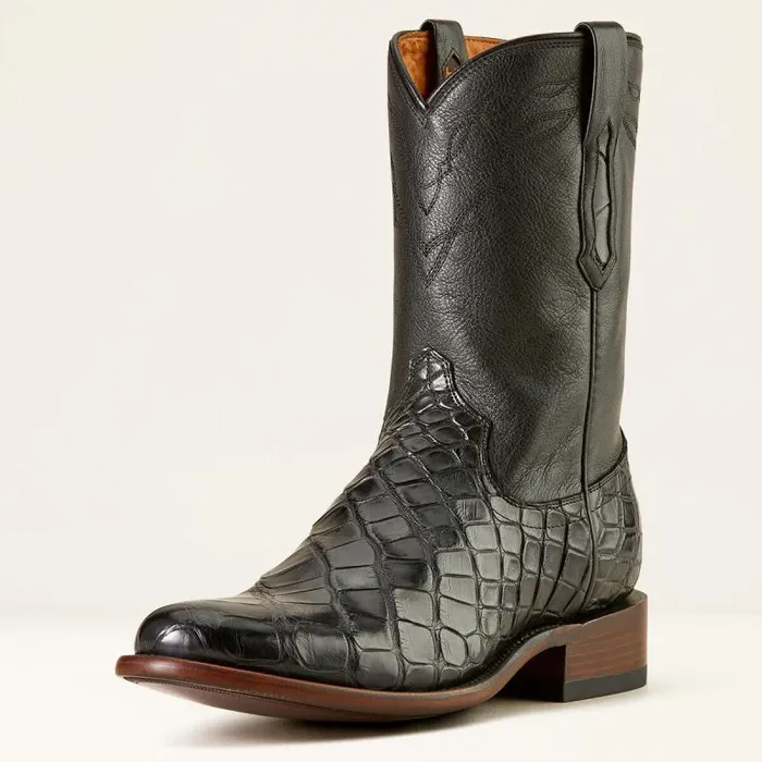 Men Western Boots Ariat Bench Made Clanton Western Boot Black American Alligatormidnight Black Men Western Boots Ariat Bench Made Clanton Western Boot Black American Alligatormidnight Black