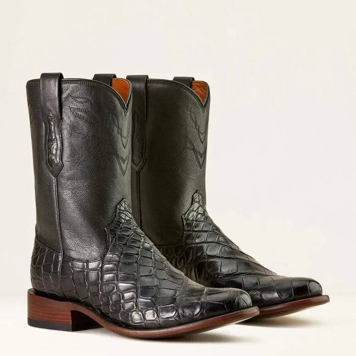 Men Western Boots Ariat Bench Made Clanton Western Boot Black American Alligatormidnight Black Men Western Boots Ariat Bench Made Clanton Western Boot Black American Alligatormidnight Black