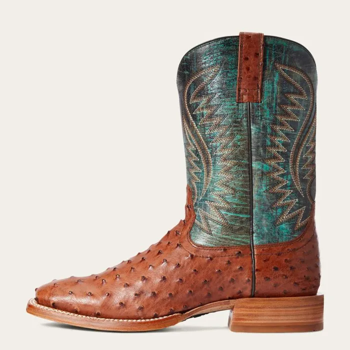 Men Western Boots Ariat Gallup Western Boot Brandy Full Quill Ostrich Men Western Boots Ariat Gallup Western Boot Brandy Full Quill Ostrich