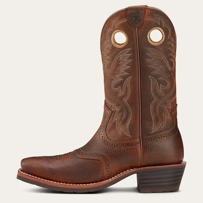 Men Western Boots Ariat Heritage Roughstock Western Boot Brown Oiled Rowdy Men Western Boots Ariat Heritage Roughstock Western Boot Brown Oiled Rowdy