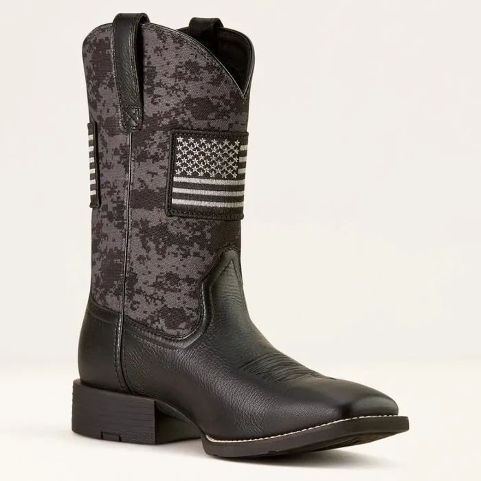 Men Western Boots Ariat Sport Patriot Boot Ariat Black Deertan Men Western Boots Ariat Sport Patriot Boot Ariat Black Deertan
