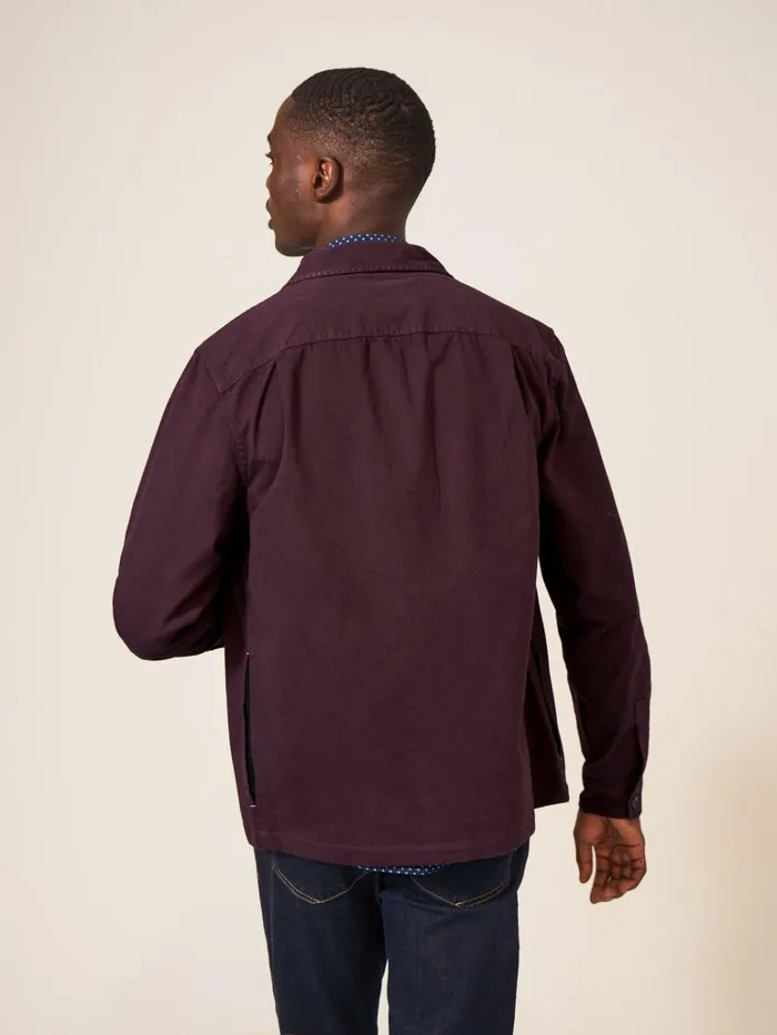 Men White Stuff Shirts Everade Shacket Dk Plum Men White Stuff Shirts Everade Shacket Dk Plum