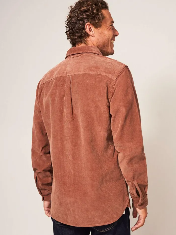 Men White Stuff Shirts Whitwick Cord Shirt Deep Brown Men White Stuff Shirts Whitwick Cord Shirt Deep Brown