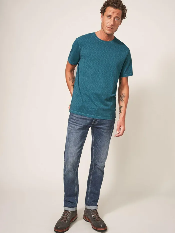 Men White Stuff Tshirts Abersoch Short Sleeve Tee Mid Teal Men White Stuff Tshirts Abersoch Short Sleeve Tee Mid Teal