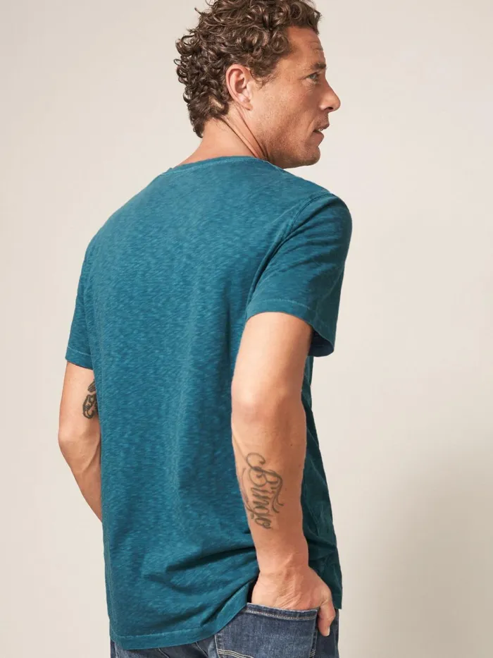Men White Stuff Tshirts Abersoch Short Sleeve Tee Mid Teal Men White Stuff Tshirts Abersoch Short Sleeve Tee Mid Teal