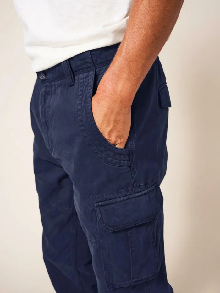 Men White Stuff Trousers Kegworth Organic Cargo Trouser Dark Navy Men White Stuff Trousers Kegworth Organic Cargo Trouser Dark Navy