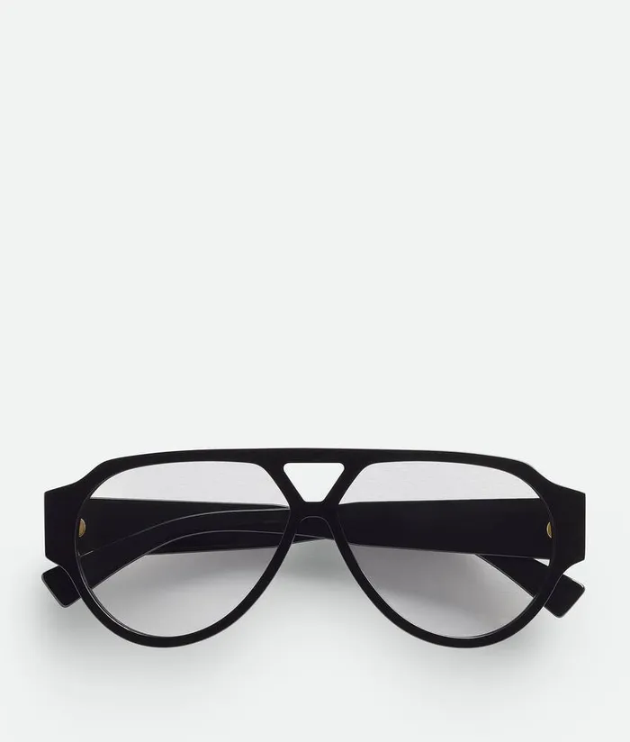 MenWomen Bottega Veneta Sunglasses Soft Aviator Sunglasses Blacktransparent