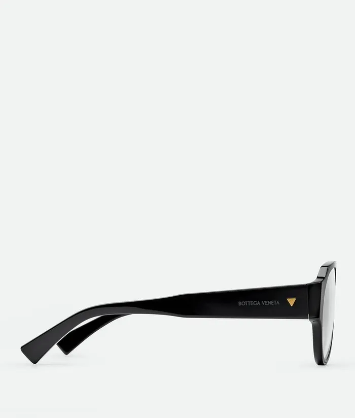 MenWomen Bottega Veneta Sunglasses Soft Aviator Sunglasses Blacktransparent