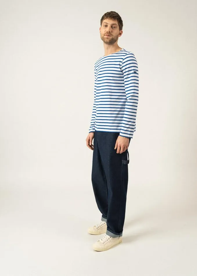 MenWomen Breton Striped Shirts Saint James MINQUIERS MODERN White Royal Blue