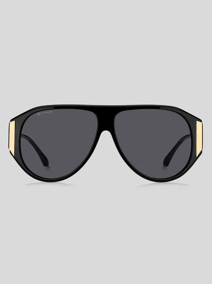 MenWomen Etro Sunglasses New Tailoring Sunglasses Black