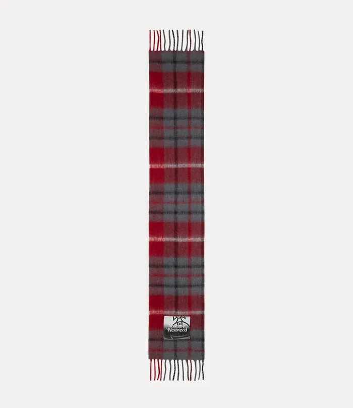 MenWomen Tartan Scarf Red Vivienne Westwood Scarves And Ponchos