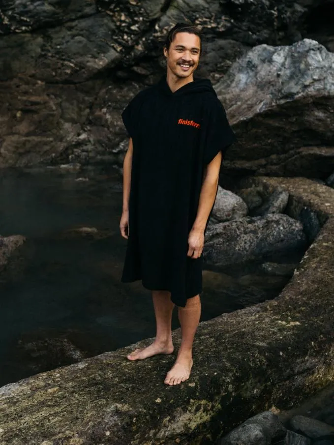 MenWomen Vean Changing Robe Black Finisterre Swimwear