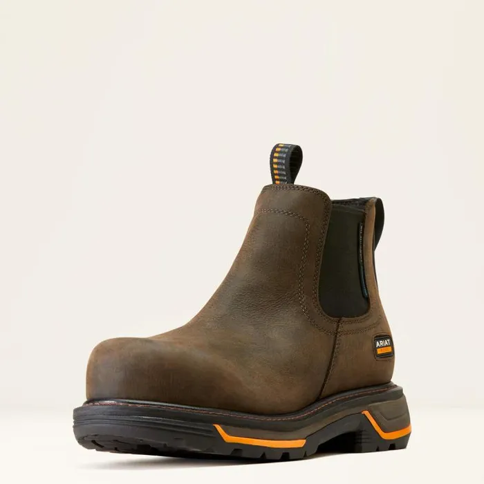 Men Work Boots Ariat Big Rig Chelsea Waterproof Composite Toe Work Boot Iron Coffee Men Work Boots Ariat Big Rig Chelsea Waterproof Composite Toe Work Boot Iron Coffee
