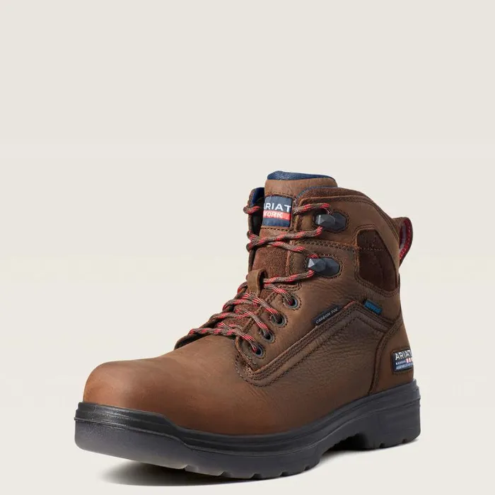 Men Work Boots Ariat Turbo 6034 USA Assembled Waterproof Carbon Toe Work Boot Rich Brown Men Work Boots Ariat Turbo 6034 USA Assembled Waterproof Carbon Toe Work Boot Rich Brown