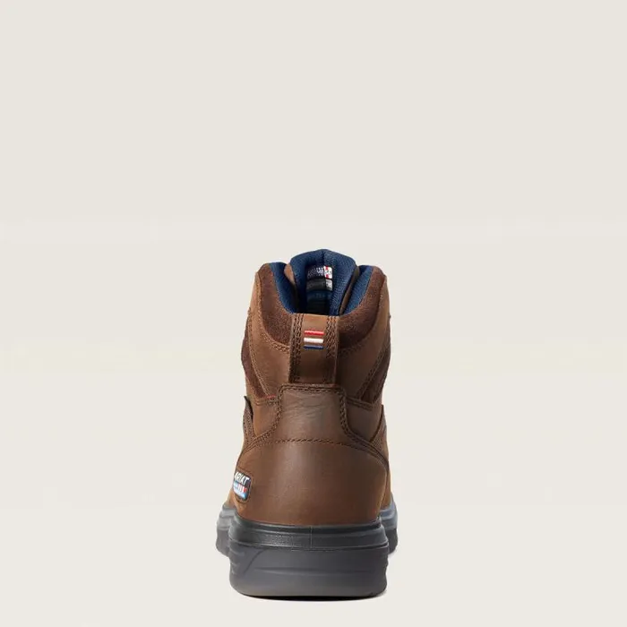 Men Work Boots Ariat Turbo 6034 USA Assembled Waterproof Carbon Toe Work Boot Rich Brown Men Work Boots Ariat Turbo 6034 USA Assembled Waterproof Carbon Toe Work Boot Rich Brown
