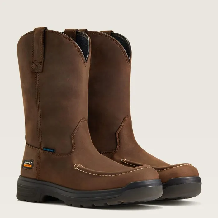 Men Work Boots Ariat Turbo Moc Toe Waterproof Work Boot Mocha Men Work Boots Ariat Turbo Moc Toe Waterproof Work Boot Mocha