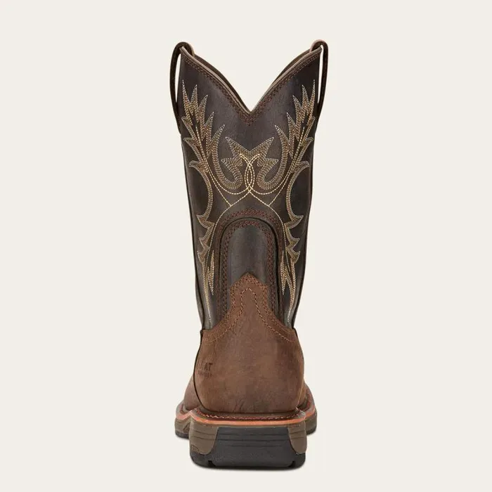 Men Work Boots Ariat WorkHog Waterproof Work Boot Bruin Brown Men Work Boots Ariat WorkHog Waterproof Work Boot Bruin Brown