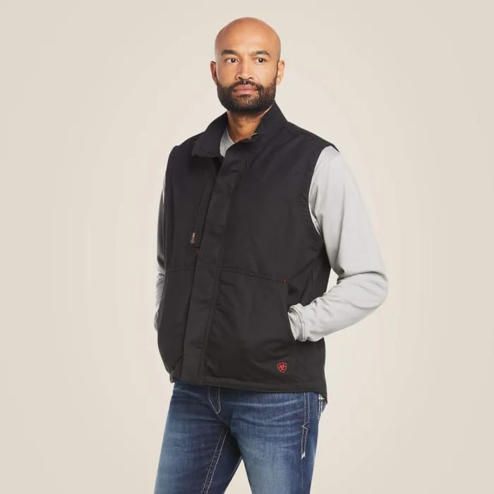 Men Workwear Ariat FR Workhorse Insulated Vest Black