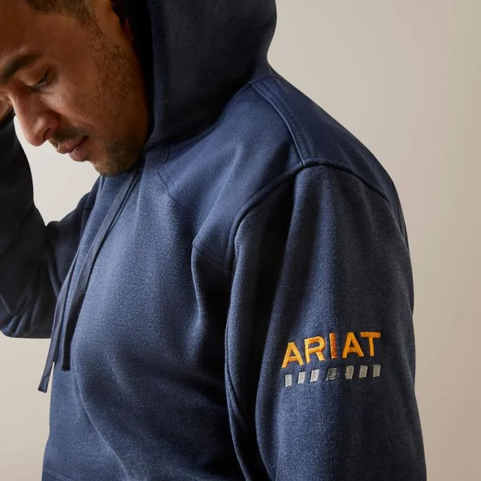 Men Workwear Ariat Rebar Workman DuraCanvas Hoodie Navy Heather Navy Men Workwear Ariat Rebar Workman DuraCanvas Hoodie Navy Heather Navy