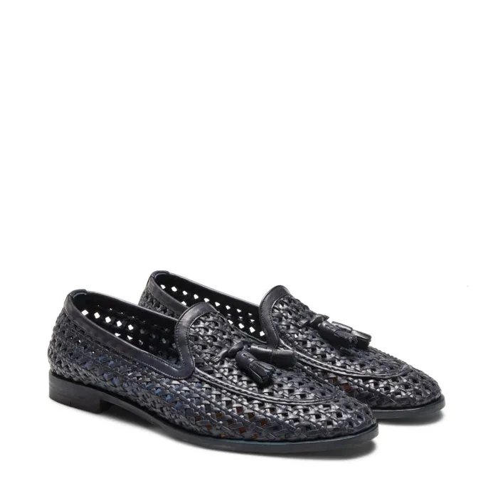 Men Woven Brera Loafer Blue Fratelli Rossetti Loafers Men Woven Brera Loafer Blue Fratelli Rossetti Loafers