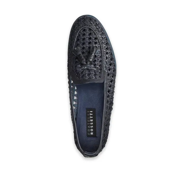 Men Woven Brera Loafer Blue Fratelli Rossetti Loafers Men Woven Brera Loafer Blue Fratelli Rossetti Loafers