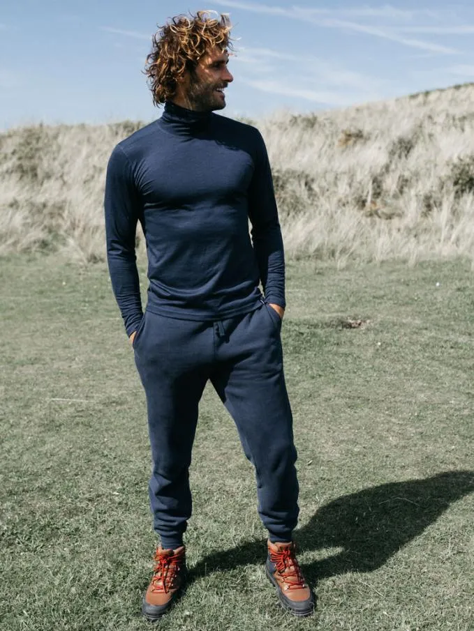 Men Zawn Jogger Navy Finisterre Trousers and Jeans