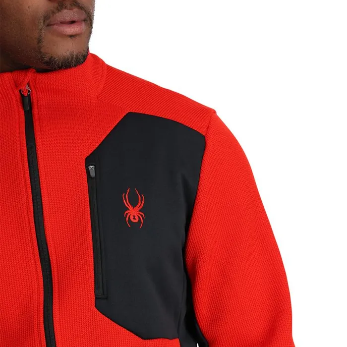 Mens Bandit Full Zip Volcano Spyder Fleece