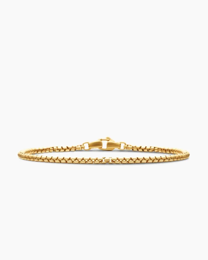 Mens Box Chain Bracelet In 18K Yellow Gold 27mm Men David Yurman Chain