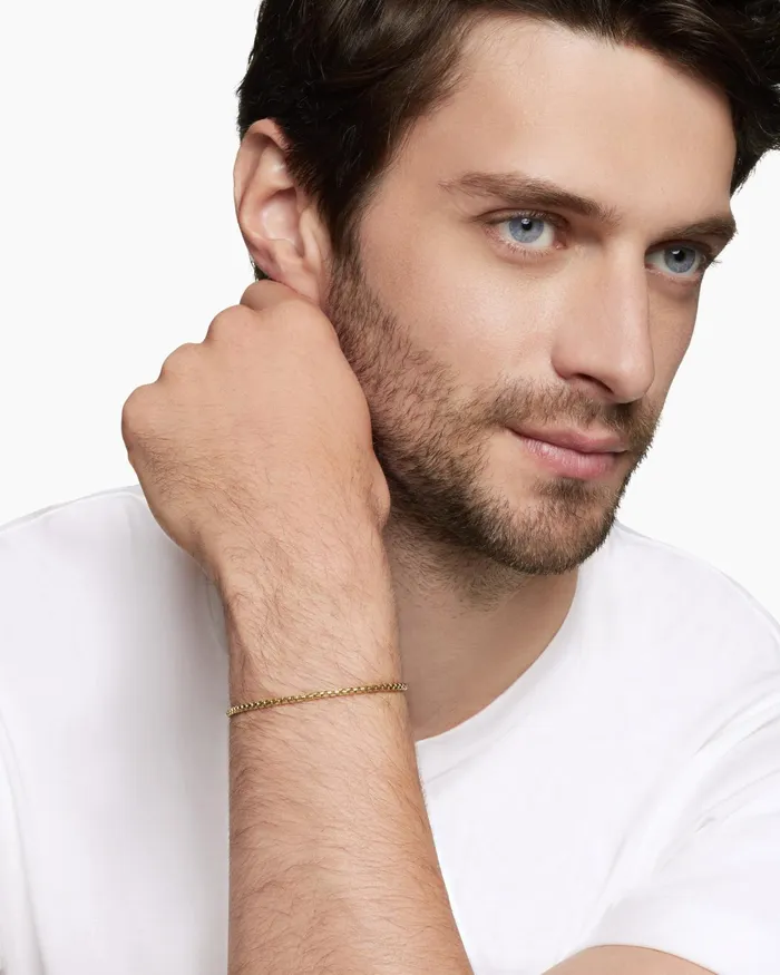 Mens Box Chain Bracelet In 18K Yellow Gold 27mm Men David Yurman Chain Mens Box Chain Bracelet In 18K Yellow Gold 27mm Men David Yurman Chain