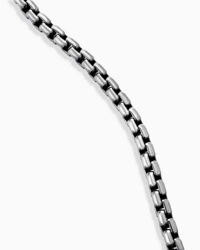 Mens Box Chain Necklace In 18K White Gold 27mm Men David Yurman Chains Mens Box Chain Necklace In 18K White Gold 27mm Men David Yurman Chains