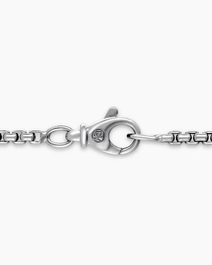 Mens Box Chain Necklace In 18K White Gold 27mm Men David Yurman Chains Mens Box Chain Necklace In 18K White Gold 27mm Men David Yurman Chains