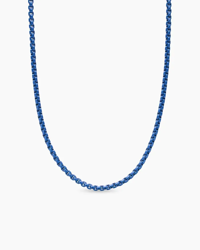Mens Box Chain Necklace In Sterling Silver With Stainless Steel 27mm Men David Yurman Chains Mens Box Chain Necklace In Sterling Silver With Stainless Steel 27mm Men David Yurman Chains