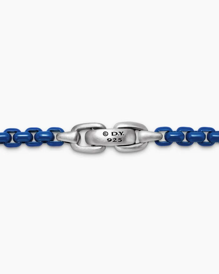 Mens Box Chain Necklace In Sterling Silver With Stainless Steel 4mm Men David Yurman Chains Mens Box Chain Necklace In Sterling Silver With Stainless Steel 4mm Men David Yurman Chains