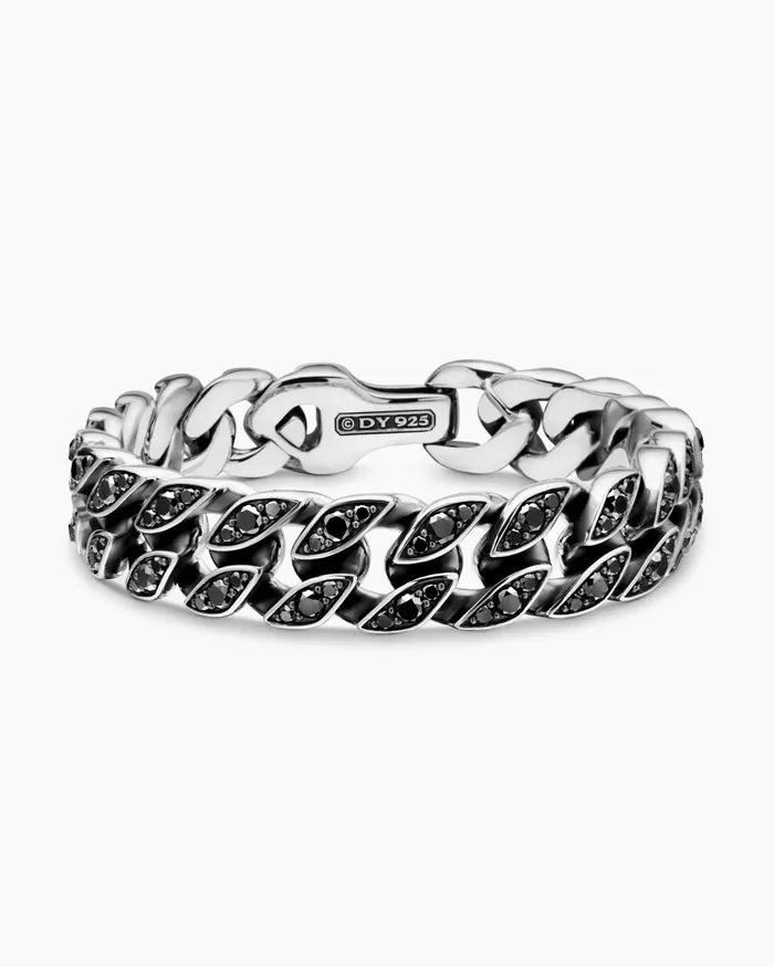 Mens Curb Chain Bracelet In Sterling Silver 145mm Men David Yurman Chain Mens Curb Chain Bracelet In Sterling Silver 145mm Men David Yurman Chain