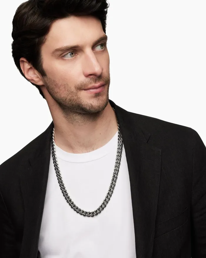Mens Curb Chain Necklace In Sterling Silver 115mm Men David Yurman Chains Mens Curb Chain Necklace In Sterling Silver 115mm Men David Yurman Chains