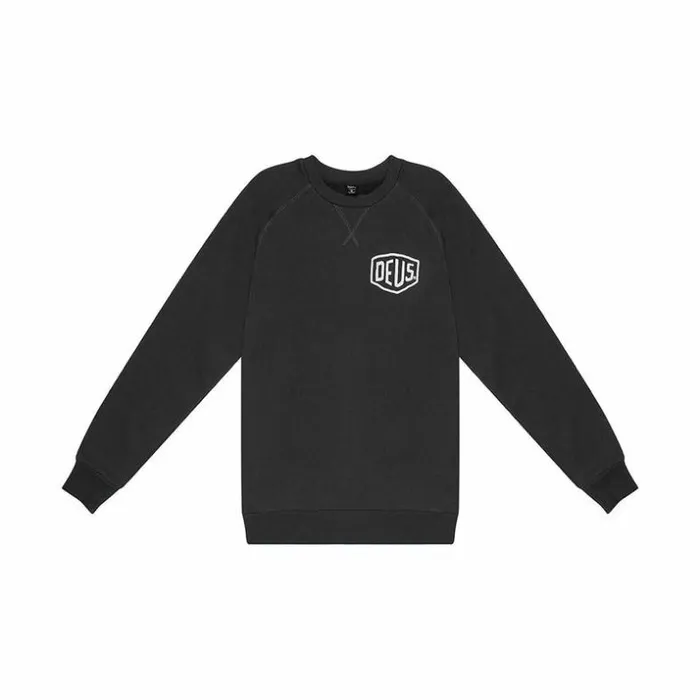 Mens Deus Ex Machina Classics Venice Address Crew 8211 Black Black Mens Deus Ex Machina Classics Venice Address Crew 8211 Black Black